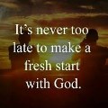 Making a fresh start with Christ